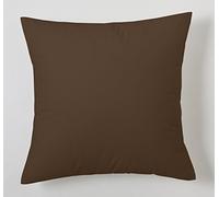 Funda de cojín color chocolate - 40x40 cm - 100% algodón - 200 hilos. Gramage: 125