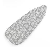 Funda Encasa XO Con Almohadilla Extra Gruesa De 4 Mm, Gris Chambray, Para Tablas Medianas (135x45 cm), Ajuste Elástico, Reflectante Al Calor, Protectora Para Planchas De Vapor.