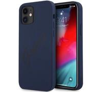 Funda Guess Vintage De Silicona Para Iphone 12 Mini Color Azul