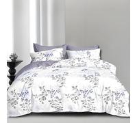 Funda Nórdica Cama 180 Flores Moradas Funda Nordica 240x260 Hojas Verdes Juego de Cama, Funda NóRdica de Microfibra Suave Con Cremallera y 2 Fundas de Almohada 50x75 Cm