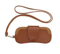 Funda Para Gafas De Sol, Funda Para Lentes Con Correa Ajustable Para El Cuello, Funda De Cueroo Sintético Organizador Unisexe Actividades Al Aire Libre, Senderismo Y Viajes | Estuche Gafas Sol Bolsa