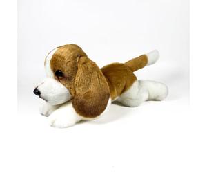 FUNDACIÓN BOCALAN - Peluche Basset Hound couché 25 cm - + 0 Mois (DeQube 939D00298)
