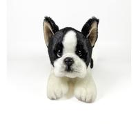FUNDACIÓN BOCALAN - Peluche Boston Terrier couché 25 cm - + 0 Mois (DeQube 939D00292)