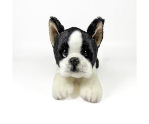 FUNDACIÓN BOCALAN - Peluche Boston Terrier couché 25 cm - + 0 Mois (DeQube 939D00292)