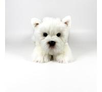 FUNDACIÓN BOCALAN - Peluche Terrier Blanche allongée 25 cm - + 0 Mois (DeQube 939D00291)