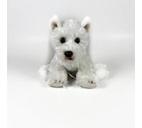 FUNDACIÓN BOCALAN - Peluche Westie Terrier Blanche Assise 12 cm - + 0 Mois (DeQube 939D00260)