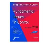 Fundamental issues in control, ecc 2003 european journal of - I. Postletwaite - Hermes Science Publications - broché - Livre