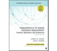 Fundamentals Of Human Resource Management - International Student Edition