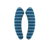Fundas para el asiento del inodoro, Lot de 2 paires housses coussin lavables et épaisses for tapis toilette, housse chauffante douce for l'hiver(Blue)
