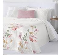 Fundeco Leya Couvre-lit boutis réversible pour printemps été (lit 180 (270 x 270 cm)