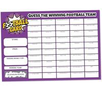 Fundraiser Hero Lot de 10 cartes à gratter de l'équipe de football - Format A5 - 50 noms - Carte 330 g/m²