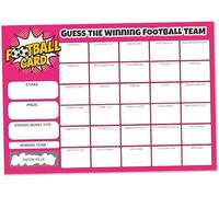 Fundraiser Hero Lot de 10 cartes à gratter Équipe de football - Format A5 - 30 noms - Carte 330 g/m²