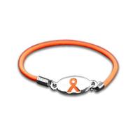 Fundraising For A Cause | Bracelets extensibles en ruban orange - Bracelets de sensibilisation à la leucémie, au cancer du rein, à la sclérose en plaques, à la violence armée et à la faim, 7 inches