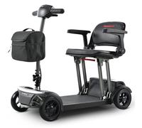 FUNEBIKE Déambulateur Électrique pour Senior Léger 19kg, Pliable en 1 Seconde, Batterie 12AH Détachable Approuvée Avion, 25km Autonomie, 180W, Phares LED, 8" Pneus Pleins, 120kg Capacité