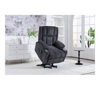 FUNEBIKE Fauteuil Relax Électrique Réglable Fonction d'Aide à la Station Debout de Massage et de Chauffage Repose-Pieds Fauteuil Massant Deux Poches Latérales et Porte-Gobelets Dédié aux Seniors Nior