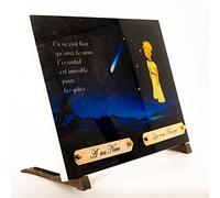 Funelior Marbrerie Plaque funéraire Personnalisée | Plaque funeraire | Plaque funéraire Personnalisable | Plaques funéraires Personnalisées | Etoile Filante | 20x30 cm | x 2 Inters