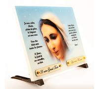 Funelior Marbrerie Plaque funéraire Personnalisée | Plaque funeraire | Plaque funéraire Personnalisable | Plaques funéraires Personnalisées | Vierge Marie | 20x30 cm | x 2 Inters