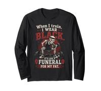 Funeral for My Fat Gym Workout Weightlifting Humor Manche Longue