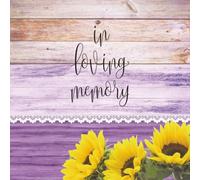 Funeral: Memorial Service Funeral Guest Book: Wood & Purple