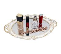 Funerom Plateau décoratif Vintage de 36,8 x 25,4 cm pour Salle de Bain, Blanc Antique