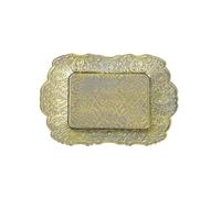 Funerom Plateau décoratif vintage en métal galvanisé 22,1 x 15,2 cm