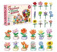Funewest Calendrier de l'Avent 2026 Bouquet de fleurs avec blocs de construction floraux