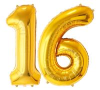 FUNFEST Anniversaire 16 ou 61 Ans Or - Chiffres 1 et 6 Géants (100cm)