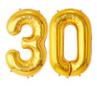 FUNFEST Ballons Anniversaire 30 Ans Or - Géant 100cm