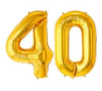 FUNFEST Ballons Anniversaire 40 Ans Or - Géant 100cm