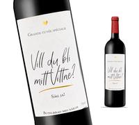 FunFest - Etiquette Bouteille de Vin Demande Témoin - "Vill du bli min Marskalk?" (Grande Cuvée/SE)
