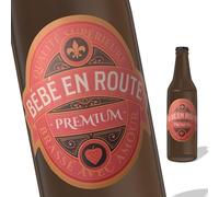 FunFest - Lot x3 Étiquettes Bière Annonce Grossesse - Bébé en Route - (Texte Français)