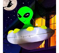 Funflatable Décorations d'extérieur gonflables pour Halloween - 1,2 m - Décoration de fenêtre extraterrestre gonflable pour cour