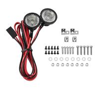 Funfob 2PCS LED LumièRes Phares Projecteurs pour 1/10 RC Crawler Car TRX4 TRX6 Axial SCX10 90046 Wraith RR10 VS4-10