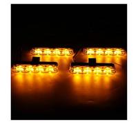 FUNFOB Clignotant de rétroviseur Kit De Barre Lumineuse Clignotante Universelle À 4 LED Ambrées pour Calandre Feu Détresse Feu Circulation Diurne Balise Sécurité Et Récupération Clignotant Voiture