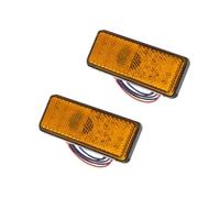 FUNFOB Clignotant de rétroviseur Lot 2 Feux Position Latéraux LED Voiture Clignotants Feux Position Latéraux LED Jaunes/blancs Feux D'avertissement Recul Clignotant Voiture(Amber)