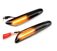 FUNFOB Clignotant de rétroviseur Lot De 2 Clignotants Latéraux Dynamiques À LED Pour BMW E90 E91 E92 E93 E60 E87 E82 E46 Clignotant Voiture(Dynamic Smoked A)
