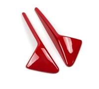 FUNFOB Moulages intérieurs Housse Protection Caméra Latérale Voiture en Fibre Carbone ABS Clignotants Compatible avec pour Tesla pour Model 3/Y/X/S 2017-2022 Décorative Couvercle Trim(Rouge)