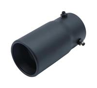 FUNFOB Tuyau d'Échappement Embouts D'échappement Universels Acier Inoxydable Argent Et Noir Entrée 70mm Sortie 76mm Embout Silencieux D'échappement Tuyaux d'échappement(Black2)