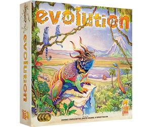 Funforge Asmodee - Evolution - Jeu de Société pour Adultes et Enfants dès 12 Ans - Univers Préhistorique - Guidez Vos Espèces À Travers Les Âges - 2 À 6 Joueurs - 60 Min - Version Française