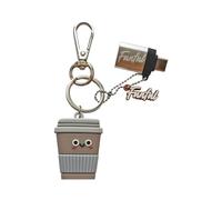 FUNFUL [ 2 en 1 ] Porte Clé + Clé USB Amusante avec Adaptateur USB C Originale 32 go CAFÉ pour Prendre de Bonnes Décisions - Idée de Cadeau Originale pour Femmes, Enfants et Filles