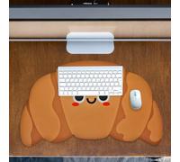 FUNFUL Croissant Tapis de souris XXL pour vous réjouir et profiter de la vie, tapis de bureau de gaming lavable à la main et antidérapant, tapis de souris XXL amusant
