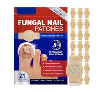 Fungal Nail Patches, mycose ongles des pieds, Pack of 21 Nail Fungal Plasters, Multi-Purpose Toenail Repair Pads, Intensive Toenail Correction Plasters, Quick and Effective Nails Repair
