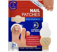Fungal Nail Patches, Patchs Traitement Mycose Ongles des Pieds - Réparation et Épaississement des Ongles - Efficace contre les Infections Fongiques (21 Patchs)