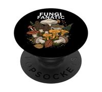 Fungi Fanatic Mushroom Foraging Mycology Design PopSockets PopGrip Adhésif