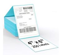 FungLam Lot de 250 étiquettes thermiques pour expédition directe - 10 x 15 cm - Perforées et adhésives puissantes