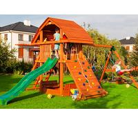 Fungoo Aire de Jeux en Bois de Pin Traité avec Portique Giant Move Beach - 3508