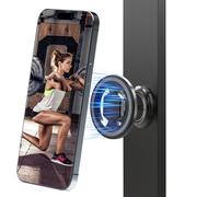 FungSun Support Téléphone Magnétique Salle de Sport Support Téléphone Magnétique 360° Réglable en Alliage d’Aluminium Compatible iPhone 12 ou Plus Tard