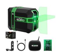 Funguard Niveau Laser 360 Autonivelant, Vert Laser Chantier Module Laser Double 50M, 3 Modes Commutables Horizontal/Vertical, Mode Impulsion, Chargement USB, IP54 pour Les Chantiers,DIY