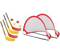 Funhockey set complet avec 2x2 jeux de crosses et but pop-up MINI-Set
