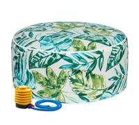 FUNHOME Tabouret gonflable - 20 x 9 cm - Avec pompe à air portable et sac de rangement, utilisé pour l'intérieur ou l'extérieur, les enfants ou les adultes, le camping ou la maison - Feuille de
